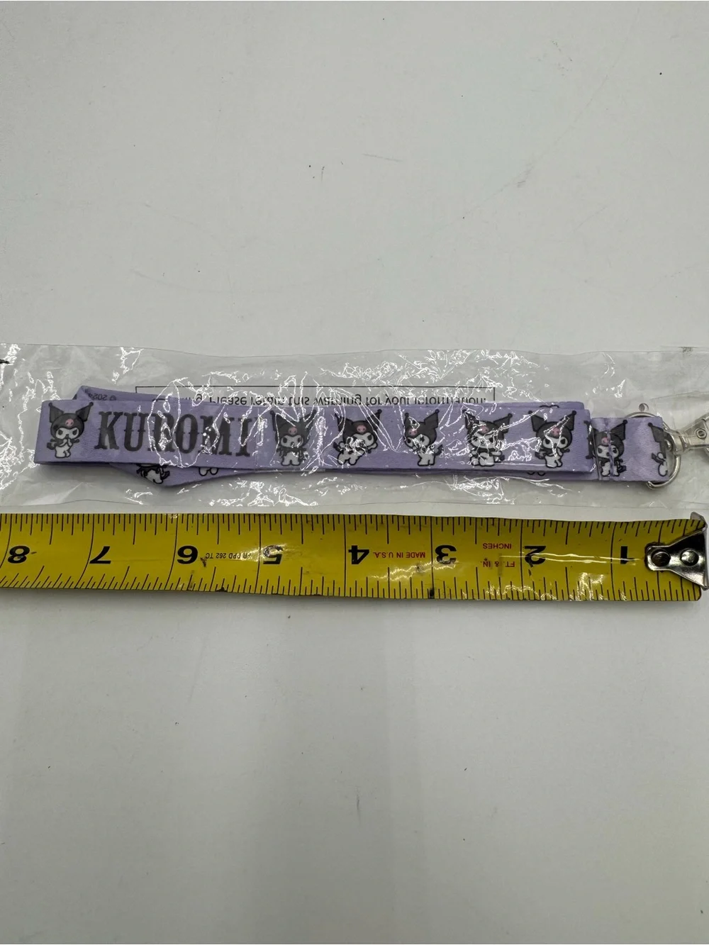 Kuromi Round1 Bowling Arcade Wristlet Keychain Purple Sanrio New